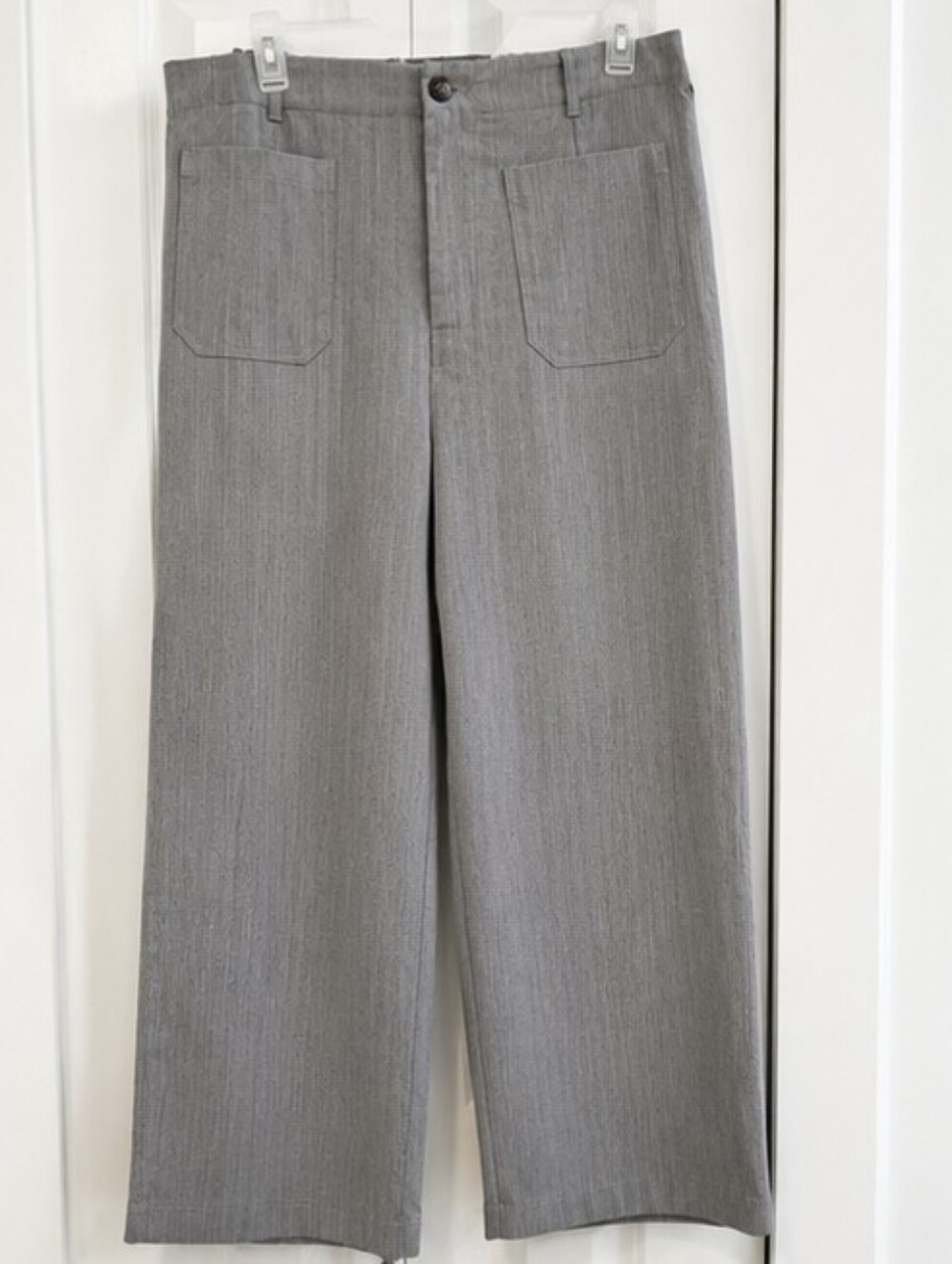 NWOT Halara Gray Wide Leg Linen Feel Like Pants With Pockets